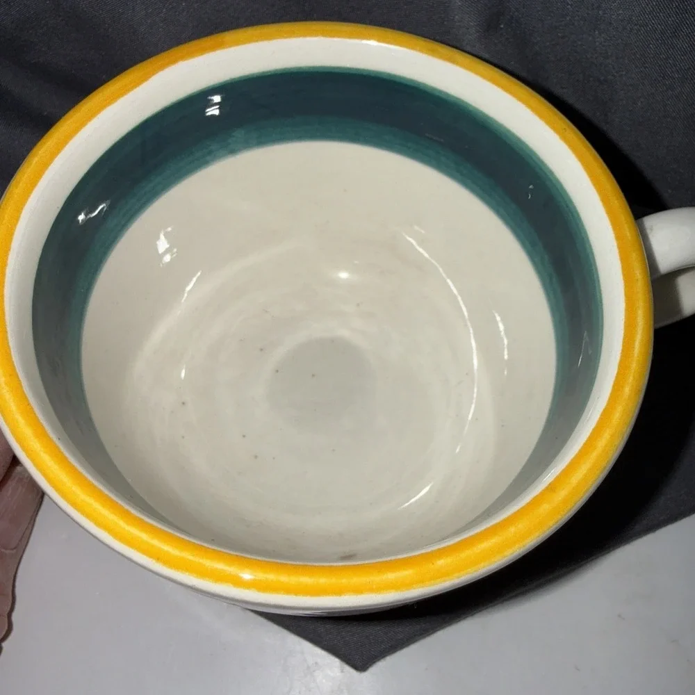Vintage Stangl Pottery Fruit Pattern  Coffee Cups Set Of 3 Pre Owned